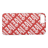 Coques Case-Mate iPhone Motif d'amour du football rouge (Dos (Horizontal))