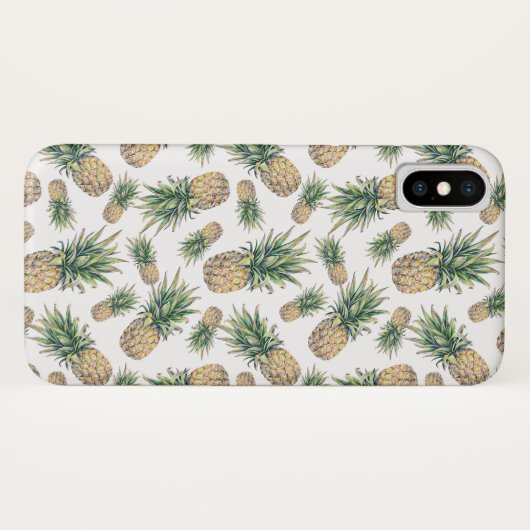 Coques Case-Mate iPhone Motif d'ananas d'aquarelle (Dos (Horizontal))