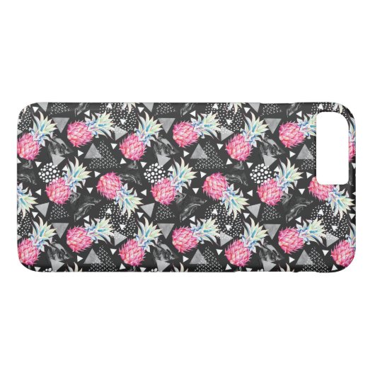 Coques Case-Mate iPhone Motif d'ananas triangulaire texturé (Dos (Horizontal))