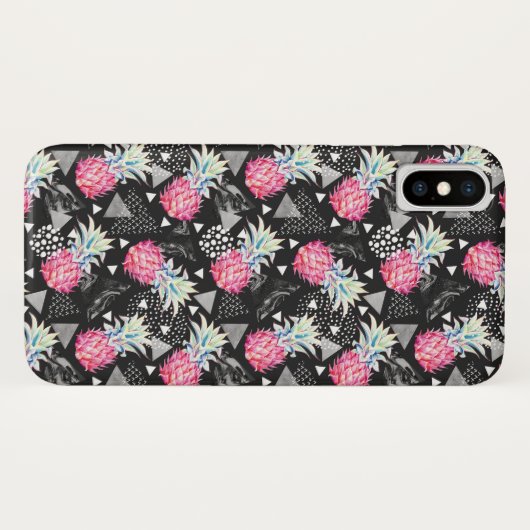 Coques Case-Mate iPhone Motif d'ananas triangulaire texturé (Dos (Horizontal))
