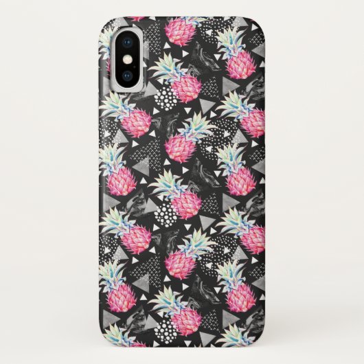 Coques Case-Mate iPhone Motif d'ananas triangulaire texturé (Dos)