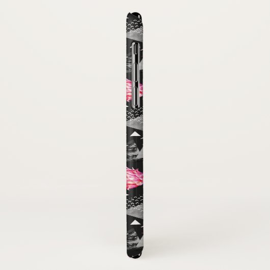 Coques Case-Mate iPhone Motif d'ananas triangulaire texturé (Dos/Gauche)