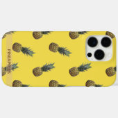 Coques Case-Mate iPhone Motif d'ananas tropical Jaune Personnalisé (Verso (horizontal))
