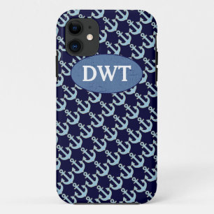 Etui iPhone Case-Mate motif d'ancrages bleus personnalisé