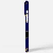 Coques Case-Mate iPhone Motif d'ancre avec faux éclats dorés Monogramme ma (Verso / Gauche)