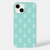 Coques Case-Mate iPhone Motif d'Ancres Mint Cute (Verso)