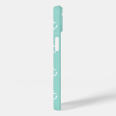 Coques Case-Mate iPhone Motif d'Ancres Mint Cute (Verso / Droite)