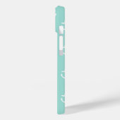 Coques Case-Mate iPhone Motif d'Ancres Mint Cute (Verso / Gauche)