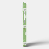 Coques Case-Mate iPhone Motif Dandelion sur Arrière - plan vert (Verso / Gauche)