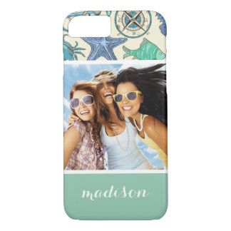Coque Case-Mate Pour iPhone Motif d'animaux de mer turquoises | Votre photo et
