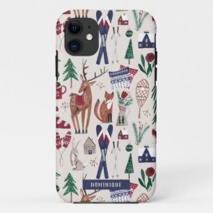 Case-Mate iPhone Case Motif d'après-ski de la forêt nordique d'hiver