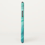 Coques Case-Mate iPhone Motif d'aquarelle Aqua Green Agate II (Dos/Droite)