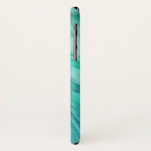 Coques Case-Mate iPhone Motif d'aquarelle Aqua Green Agate II (Dos/Gauche)