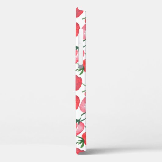 Coques Case-Mate iPhone Motif d'aquarelle aux fraises rouges juteuses (Verso / Gauche)
