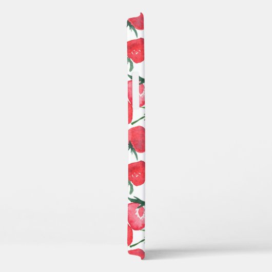 Coques Case-Mate iPhone Motif d'aquarelle aux fraises rouges juteuses (Verso / Droite)