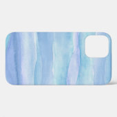 Coques Case-Mate iPhone Motif d'aquarelle bleu violet (Verso (horizontal))