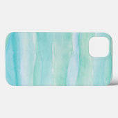Coques Case-Mate iPhone Motif d'aquarelle Blue Green Ocean Layers (Verso (horizontal))