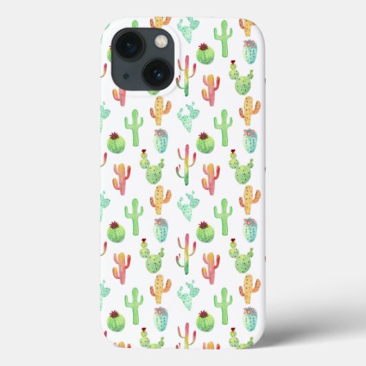 Coques Case-Mate iPhone Motif d'aquarelle Cactus Pastel (Verso)