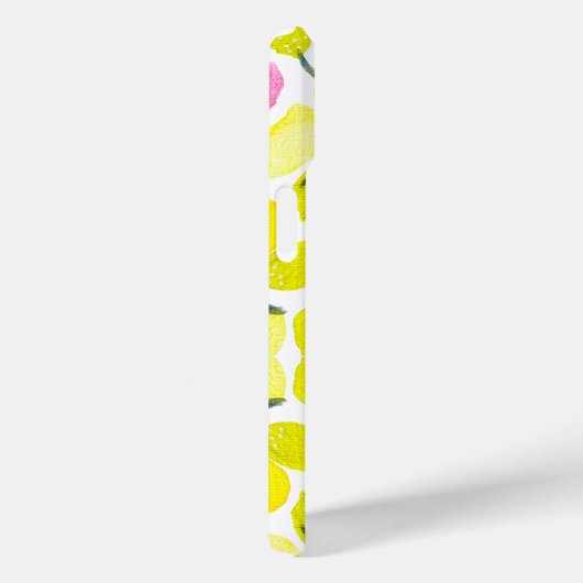 Coques Case-Mate iPhone Motif d'aquarelle citron (Verso / Droite)