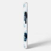 Coques Case-Mate iPhone Motif d'aquarelle de la forêt bleue de minuit (Verso / Gauche)