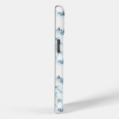 Coques Case-Mate iPhone Motif d'aquarelle de la forêt bleue de minuit (Verso / Droite)