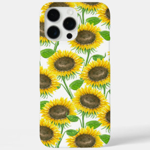 Coques iPhone 16 Pro Max Motif d'aquarelle des tournesols
