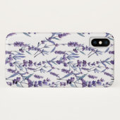 Coques Case-Mate iPhone motif d'aquarelle fleurie lavande (Dos (Horizontal))
