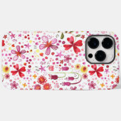 Coques Case-Mate iPhone Motif d'aquarelle florale (Verso (horizontal))