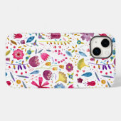 Coques Case-Mate iPhone Motif d'aquarelle florale (Verso (horizontal))