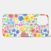 Coques Case-Mate iPhone Motif d'aquarelle florale (Verso (horizontal))