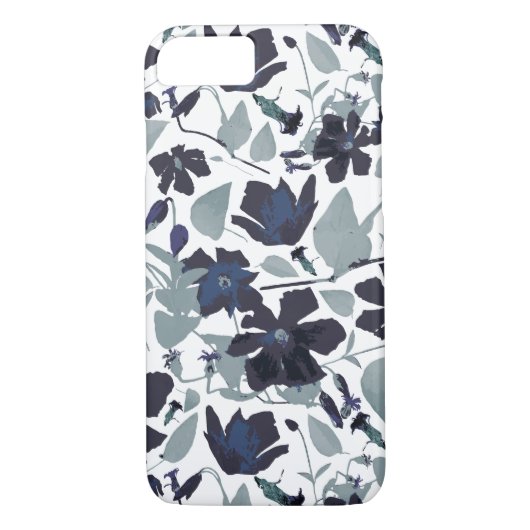 Coques Case-Mate iPhone Motif d'aquarelle florale de la vigne (Dos)