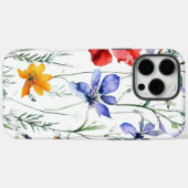 Coques Case-Mate iPhone Motif d'aquarelle florale dynamique (Verso (horizontal))