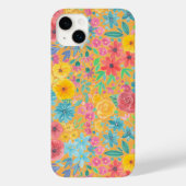 Coques Case-Mate iPhone Motif d'aquarelle florale en jaune (Verso)