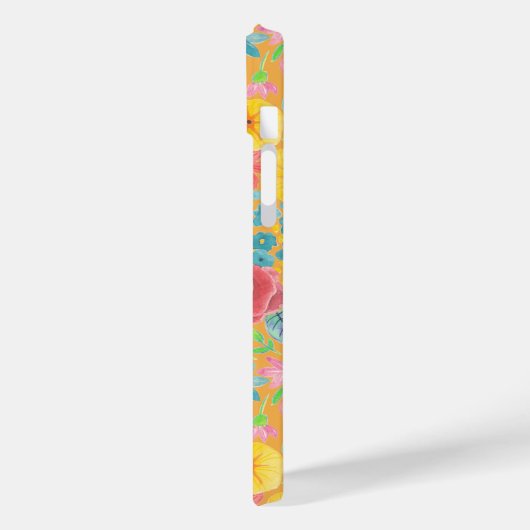 Coques Case-Mate iPhone Motif d'aquarelle florale en jaune (Verso / Gauche)
