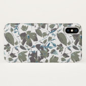 Coques Case-Mate iPhone Motif D'Aquarelle Florale Sage Et Bleu Turquoise (Dos (Horizontal))