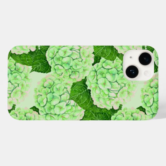 Coques Case-Mate iPhone Motif d'aquarelle Hydrangea (Verso (horizontal))