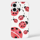 Coques Case-Mate iPhone Motif d'aquarelle Ladybug (Verso)