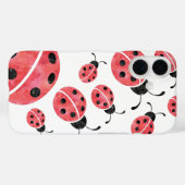 Coques Case-Mate iPhone Motif d'aquarelle Ladybug (Verso (horizontal))