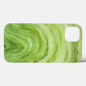 Coques Case-Mate iPhone Motif d'aquarelle Lime Green Agate II (Verso (horizontal))