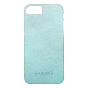 Coque iPhone 8/7 Motif d'aquarelle Ombre vert de menthe personnalis