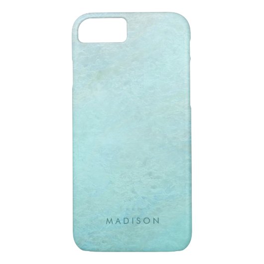 Coques Case-Mate iPhone Motif d'aquarelle Ombre vert de menthe personnalis (Dos)
