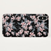 Coques Case-Mate iPhone Motif d'aquarelle rose et gris (Dos (Horizontal))