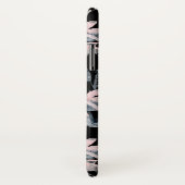 Coques Case-Mate iPhone Motif d'aquarelle rose et gris (Dos/Droite)