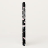 Coques Case-Mate iPhone Motif d'aquarelle rose et gris (Dos/Gauche)