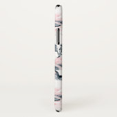 Coques Case-Mate iPhone Motif d'aquarelle rose et gris (Dos/Droite)