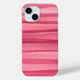 Coque Pour iPhone 15 Motif d'aquarelle rose fusée Abstraites