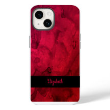 Motif d'aquarelle rouge élégant personnalisé