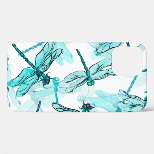 Coques Case-Mate iPhone Motif d'aquarelle transparente avec élégante libel (Verso (horizontal))