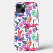Coques Case-Mate iPhone Motif d'aquarelle tropicale (Verso)