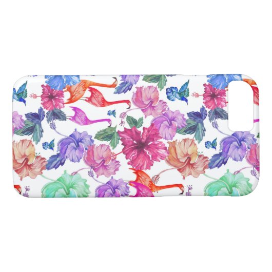 Coques Case-Mate iPhone Motif d'aquarelle tropicale (Dos (Horizontal))